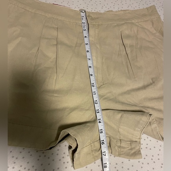 JOIE Pleated High Rise Short In Color Rainy Day Cotton / Linen Blend XL NEW - Picture 11 of 11